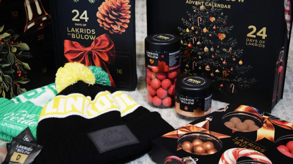 Muista henkilökuntaa konkreettisilla lahjoilla – anna myös Lakrids by Bulow lakritsia.